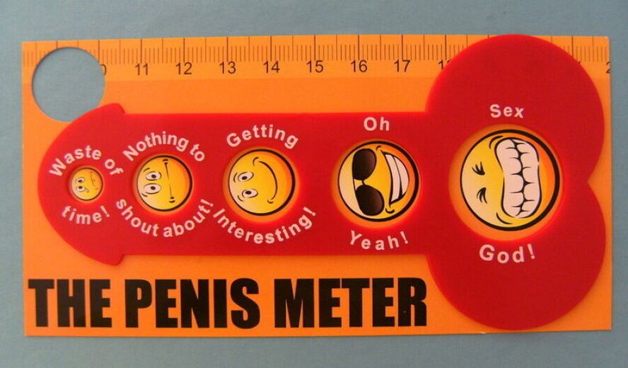 Lineal zum Messen des männlichen Penis.